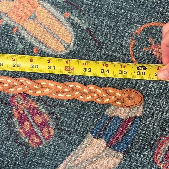 Abercrombie Brown Braided leather Belt S - Picture 4 of 4
